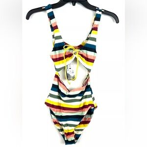 Volcom Women’s Cutout Multicolored One Piece Swimsuit Size XS